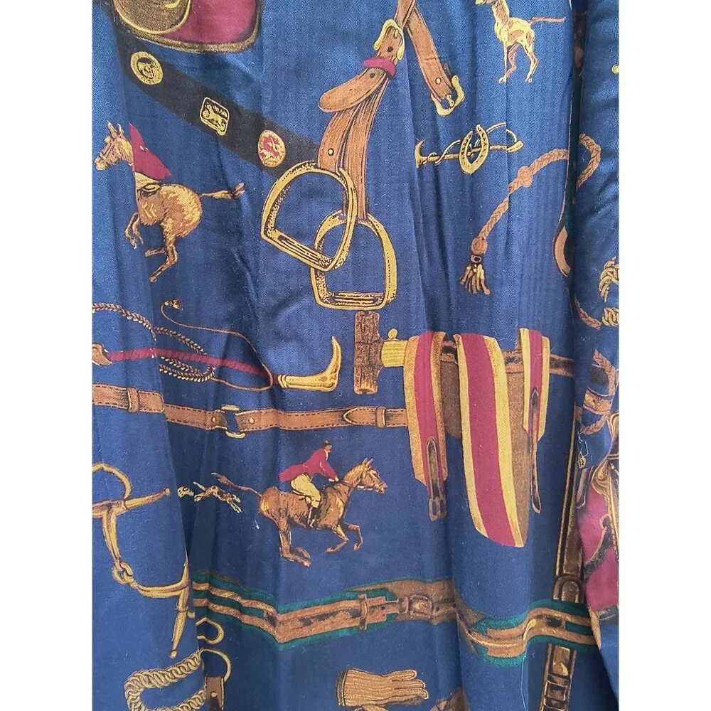 Pendleton Vintage Equestrian Print Rayon Skirt 20W Plus Size - Picture 8 of 8
